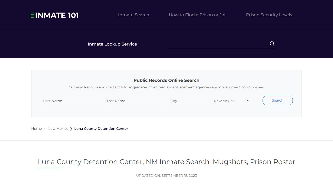 Luna County Detention Center, NM Inmate Search, Mugshots, Prison Roster